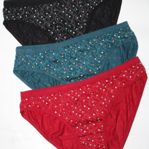 Pack of 3 Women Hipster Black, Maroon, Dark Blue Panty